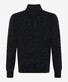 Brax Steffen Troyer Zip Collar Two-Tone Mouliné Pullover Cement