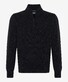 Brax Steffen Troyer Zip Collar Two-Tone Mouliné Pullover Cement