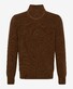 Brax Steffen Troyer Zip Collar Two-Tone Mouliné Pullover Nut