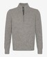 Brax Steffen Troyer Zip Collar Two-Tone Mouliné Pullover Platinum