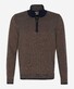 Brax Steffen Zip Collar Pullover Camel