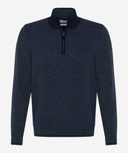 Brax Steffen Zip Collar Pullover Indigo