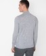 Brax Steffen Zip Collar Wool Uni Fine Knit Styling Details Pullover Platinum