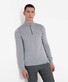 Brax Steffen Zip Collar Wool Uni Fine Knit Styling Details Pullover Platinum