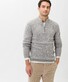 Brax Steffen Zip Wool Blend Pullover Platinum