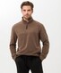 Brax Steve Troyer Zip Sporty Styling Details Soft Sweat Pullover Cold Brew