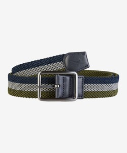 Brax Striped High Stretch Riem Khaki-Multi