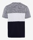 Brax Terry Cotton Color Blocks T-Shirt Ocean