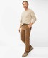 Brax Thilo Corduroy Flat-Front Bestperformer Cut Corduroy Trouser Beige