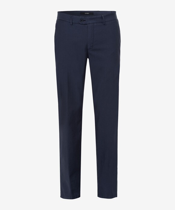 Brax Thilo Luxury Soft Cotton Flat-Front Easy Care Broek Navy