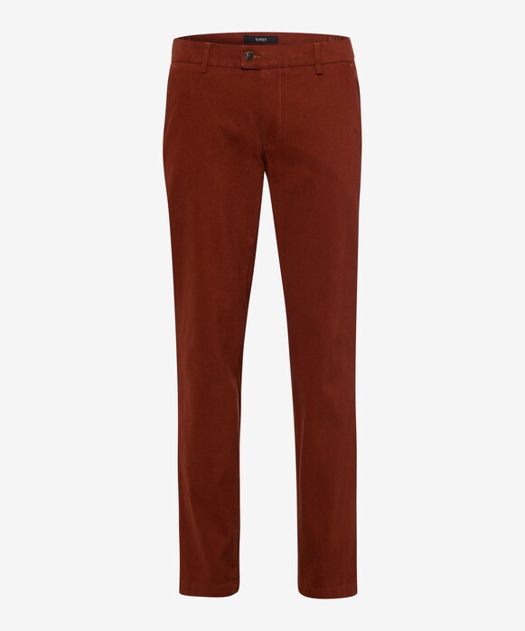 Brax Thilo Modern Cotton Blend Flat Front Broek Rood