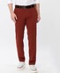 Brax Thilo Modern Cotton Blend Flat Front Broek Rood