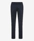 Brax Thilo Texture Faux Uni Fine Jersey Broek Donker Blauw