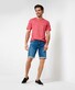 Brax Timmy Jersey Linen Cotton Rich Mélange Color T-Shirt Signal Red