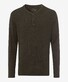 Brax Timmy Micro Texture Henley Collar T-Shirt Deep Pine