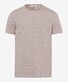 Brax Timo Blue Planet Cotton Linen T-Shirt Clay