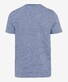 Brax Timo Blue Planet Cotton Linen T-Shirt Cobalt