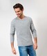 Brax Timon Fine Cotton Subtle Texture Long Sleeve T-Shirt Shade