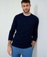 Brax Timon Fine Cotton Subtle Texture Long Sleeve T-Shirt Universe