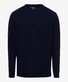 Brax Timon Fine Cotton Subtle Texture Long Sleeve T-Shirt Universe