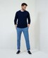 Brax Timon Fine Cotton Subtle Texture Long Sleeve T-Shirt Universe