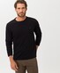 Brax Timon Long Sleeve Interlock Jersey Organic Cotton T-Shirt Black