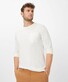 Brax Timon Long Sleeve Soft Fine Jersey Single Breast Pocket T-Shirt Off White