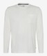 Brax Timon Long Sleeve Soft Fine Jersey Single Breast Pocket T-Shirt Off White