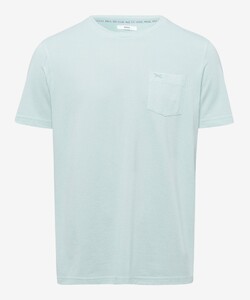 Brax Todd Ultralight Blue Planet Fine Piqué T-Shirt Crushed Mint