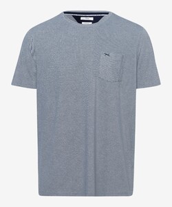 Brax Todd Ultralight Blue Planet Fine Piqué T-Shirt Ocean
