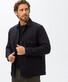 Brax Tom Solid Wool Mix Shirt Jacket Navy