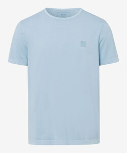 Brax Tony Cotton Blue Planet T-Shirt Frozen Blue