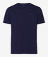Brax Tony Round Neck Blue Planet Cotton T-Shirt Ocean