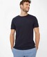 Brax Tony Short Sleeve Fine Jersey Crew Neck T-Shirt Dark Navy