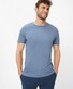 Brax Tony Short Sleeve Fine Jersey Crew Neck T-Shirt Smoke Blue