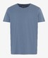 Brax Tony Short Sleeve Fine Jersey Crew Neck T-Shirt Smoke Blue