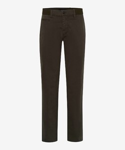 Brax Torge Flat-Front Rich Soft Feel Cotton Broek Olive