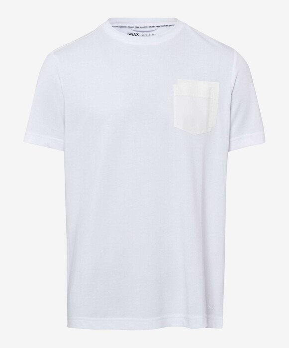 Brax Trent Fine Piqué Performance Easy Care T-Shirt White