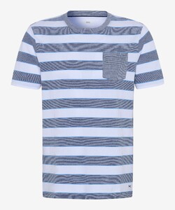 Brax Troy Bold Stripe Fine Piqué T-Shirt Universe