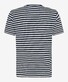 Brax Troy Linen Cotton Crew Neck Striped T-Shirt Universe