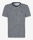 Brax Troy Linen Cotton Crew Neck Striped T-Shirt Universe