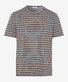 Brax Troy Striped Shirt T-Shirt Brown