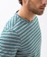 Brax Troy Striped Shirt T-Shirt Groen