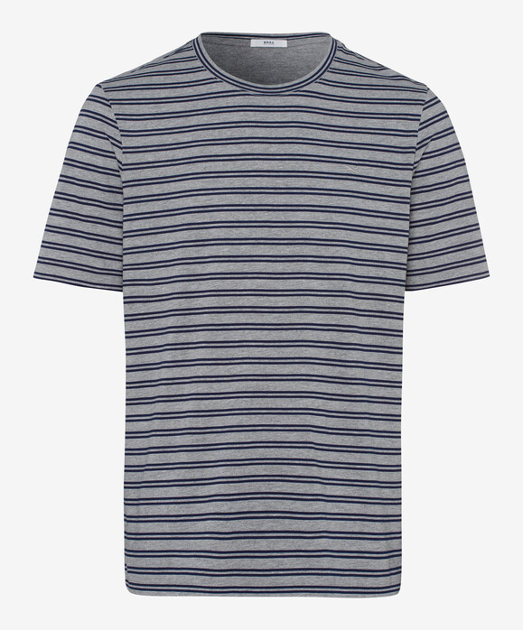 Brax Troy Striped Shirt T-Shirt Ocean