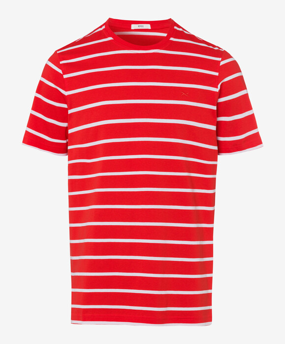 Brax Troy Striped T-Shirt Heat