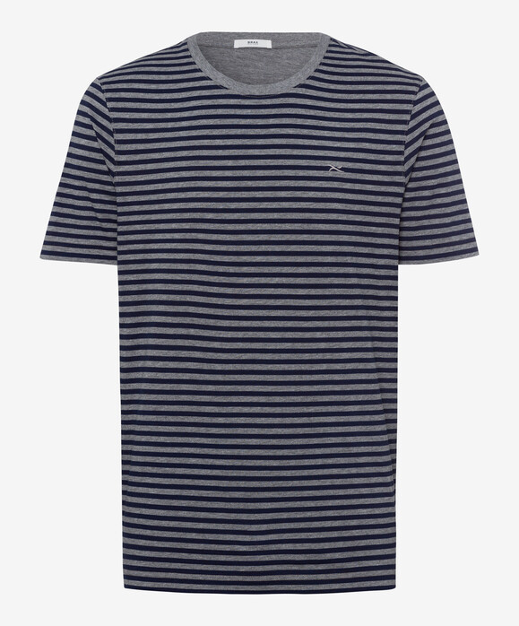 Brax Troy Striped T-Shirt Ocean