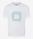 Brax Ty Fine Jersey Fantasy Square T-Shirt White-Crushed Mint