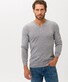 Brax Vico V-Neck Merino Wool Easy Wash Trui Platinum