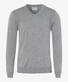 Brax Vico V-Neck Merino Wool Easy Wash Trui Platinum