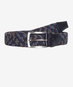 Brax Woven Fine Texture Belt Navy